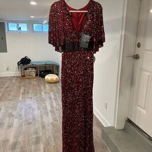 Mac Duggal Red Sequin Dress